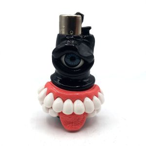 فندک فانتزی کلیپر اصل خمیری مدل تک زبون دراز مشکی