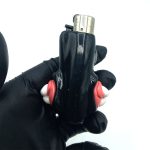 فندک فانتزی کلیپر اصل خمیری مدل تک زبون دراز مشکی