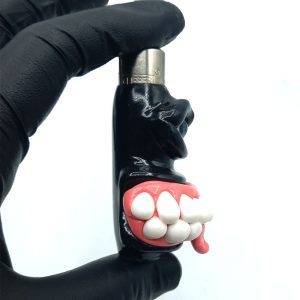 فندک فانتزی کلیپر اصل خمیری مدل تک زبون دراز مشکی