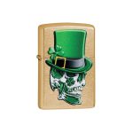 فندک زیپو اصل Zippo Irish Skull Design کد 49121