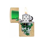 فندک زیپو اصل Zippo Irish Skull Design کد 49121