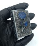 فندک بنزینی مدل رز آبی کد d127