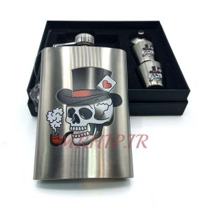 هیپفلاسک (قمقمه جیبی) 2شات طرح جمجمه کدa520431