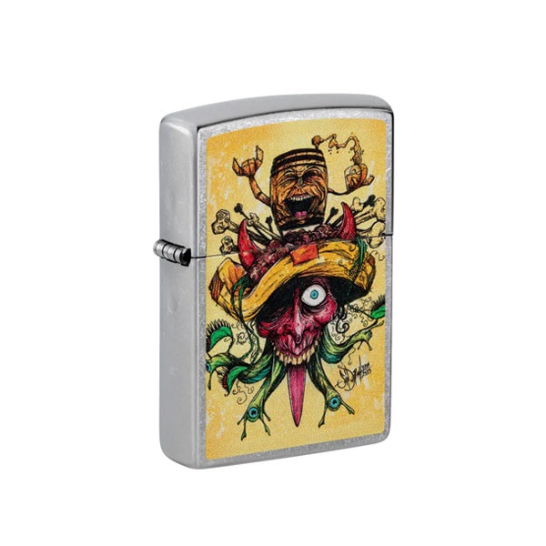 Zippo-207-Sean-Dietrich-Street-Chrome-Lighter-48631 فندک زیپو اصل 48631 | Zippo Sean Dietrich Design