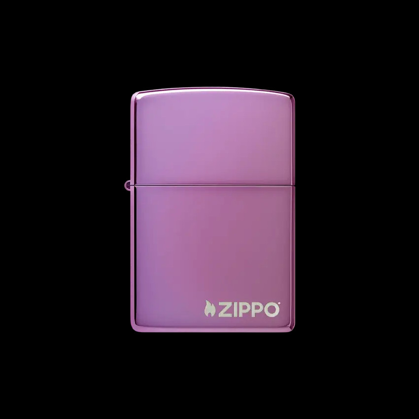 Zippo-Lighter-24747ZL-High-Polish-Purple-with-Logo-1 فندک زیپو 24747zl | بنفش فوق براق با لوگو