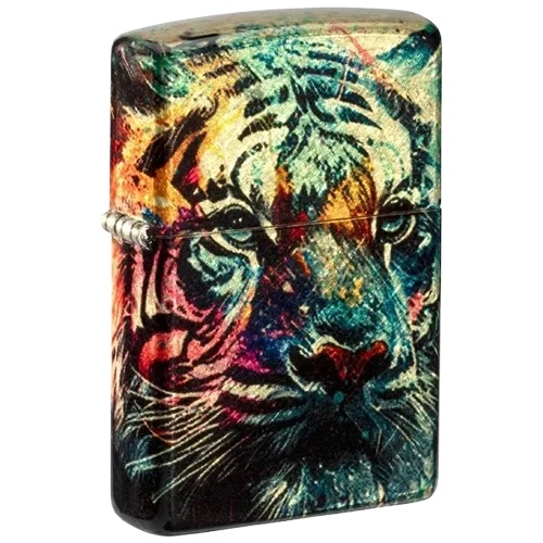 Zippo-Lighter-Model-46145-Painted-Tiger-Design فندک زیپو مدل 46145 Painted Tiger Design